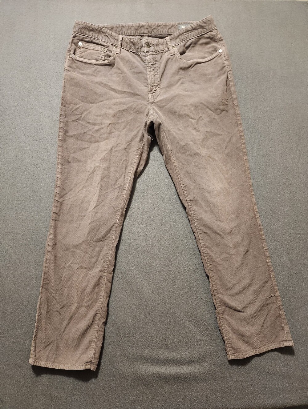 Bonobos Corduroy Pants Mens Size 36x30 Gray Slim Fit Straight Leg